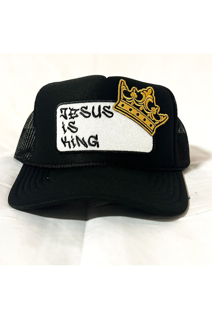 Jesus is King patch trucker hat