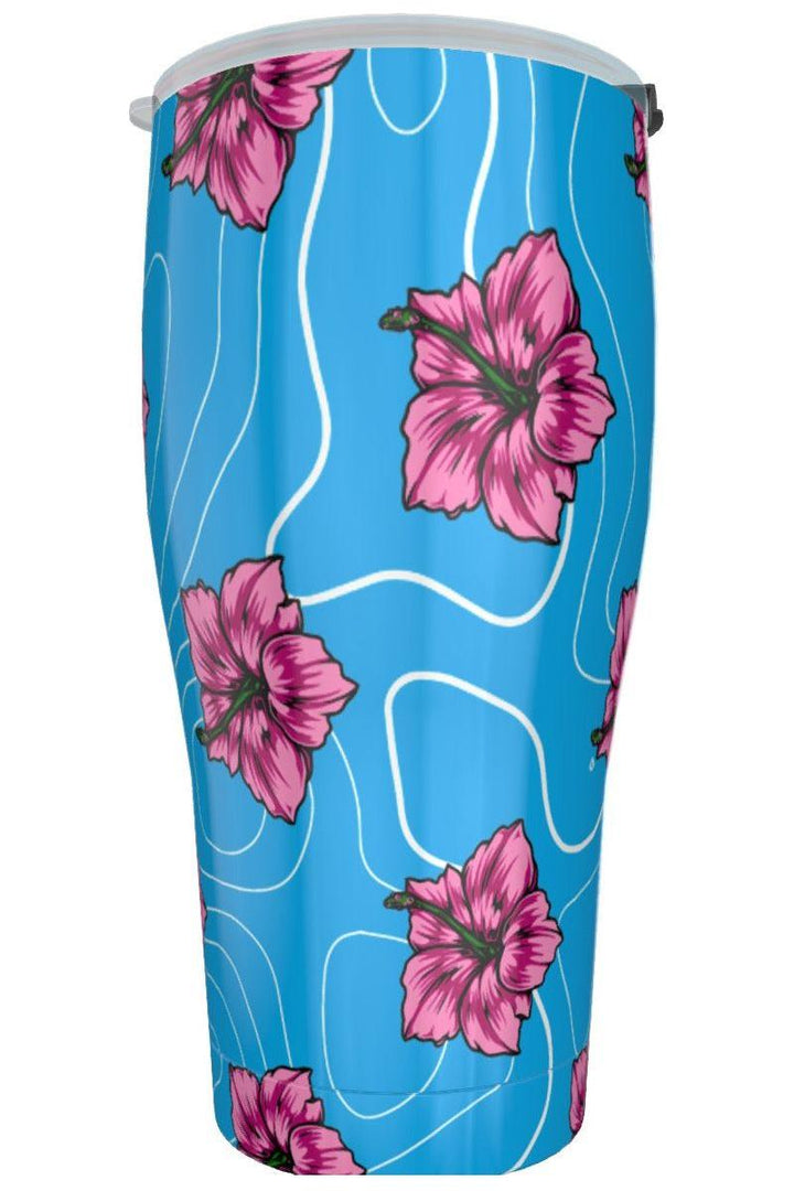 Rad Palm Hibiscus Blue 30oz Tumbler