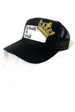 Load image into Gallery viewer, Jesus is King patch trucker hat
