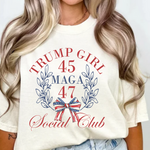 Load image into Gallery viewer, Trump Girl Comfort Colors Tshirt or District Crewneck Sweatshirt
