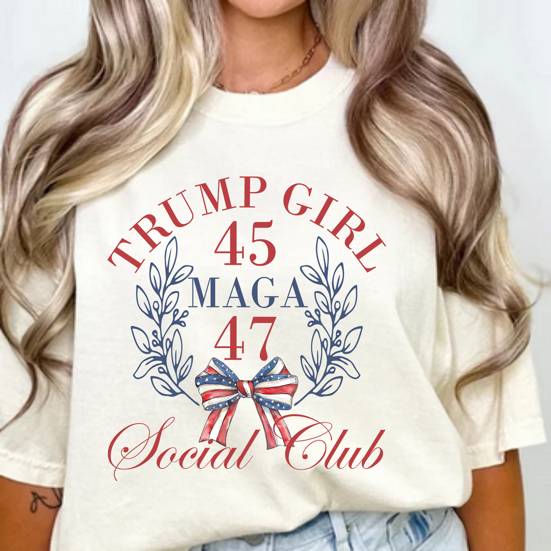 Trump Girl Comfort Colors Tshirt or District Crewneck Sweatshirt