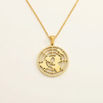 Load image into Gallery viewer, Flat Earth Pendant Necklace
