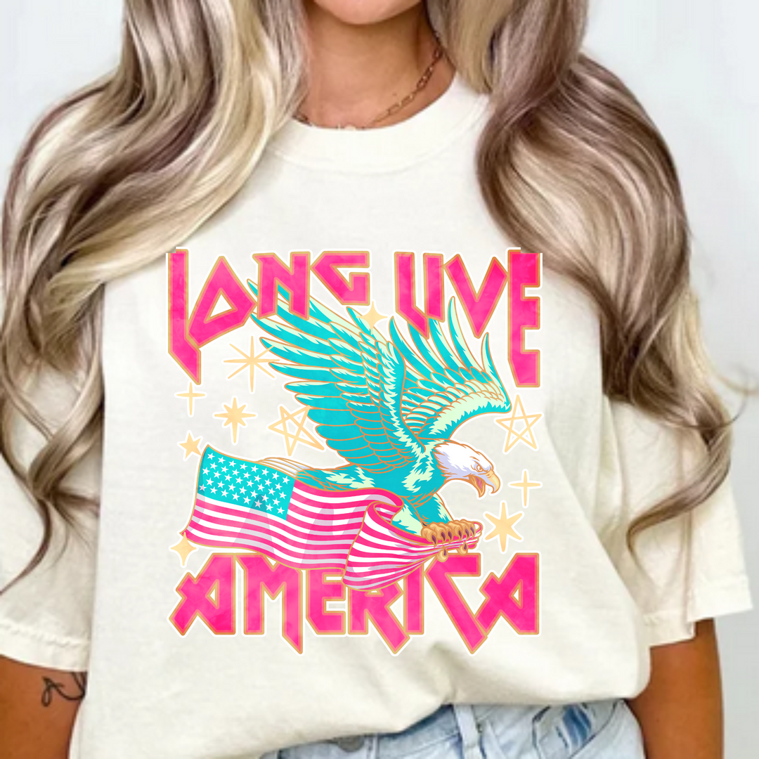 Long live America Comfort Colors Tshirt or District Crewneck Sweatshirt