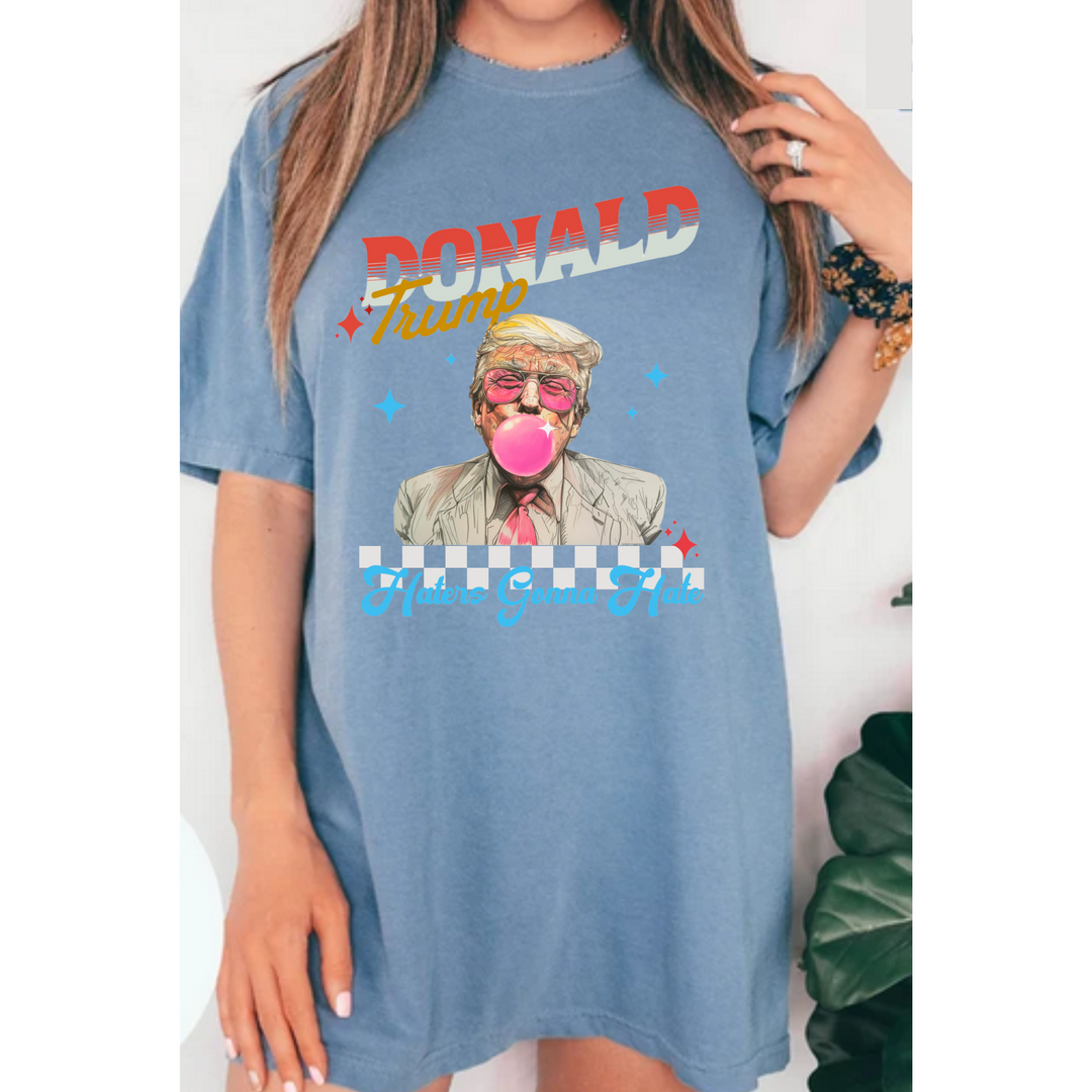 Donald Bubble Gum Comfort Colors Tshirt or District Crewneck Sweatshirt