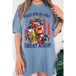 Load image into Gallery viewer, Make 4th of July Great again Comfort Colors Tshirt or District Crewneck Sweatshirt
