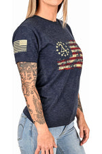 Load image into Gallery viewer, Women&#39;s 2A Betsy Ross Flag Patriotic Boyfriend Fit T-Shirt
