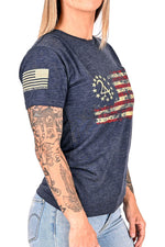 Load image into Gallery viewer, Women&#39;s 2A Betsy Ross Flag Patriotic Boyfriend Fit T-Shirt
