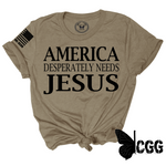 Load image into Gallery viewer, AMERICA DESPERATLEY NEEDS JESUS Tee
