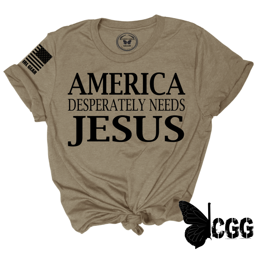 AMERICA DESPERATLEY NEEDS JESUS Tee