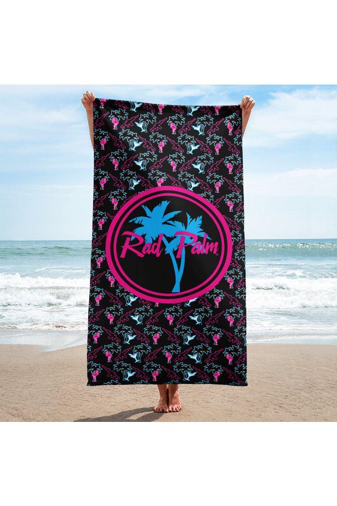 Neon Attack Beach Towel