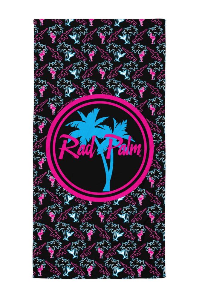 Neon Attack Beach Towel