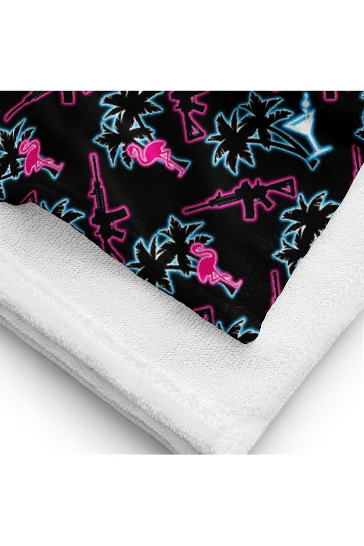 Neon Attack Beach Towel